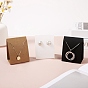 Rectangle Foldable Paper Jewelry Display Cards, Jewelry Organizer Holder for Earring & Necklace Display