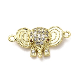 Подвески-слоны из латуни с микропаве из прозрачного кубического циркония, долговечный, без кадмия и без свинца, стойки покрытие