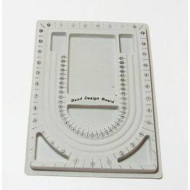  Rectangle Plastic Bead Design Boards, Necklace Design Boards, Flocking, 9.45x12.99x0.39 inch