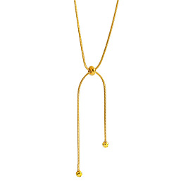 Bracelet à chaîne serpent en acier inoxydable, design minimaliste et réglable, pour femmes