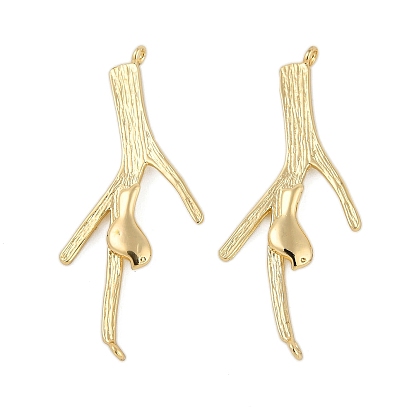 Латунные подвески, без кадмия, без никеля и без свинца, веточка с птицей