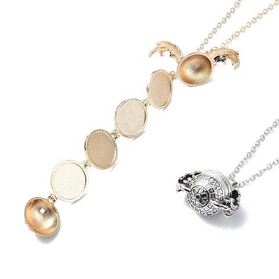 Сплав ожерелья шкентеля, ожерелья с медальоном и подвеской, кабельные цепи