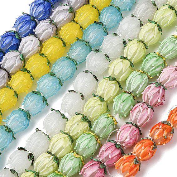 Бусины лэмпворк , тюльпан