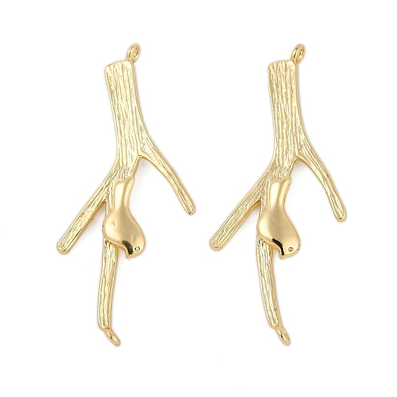 Латунные подвески, без кадмия, без никеля и без свинца, веточка с птицей