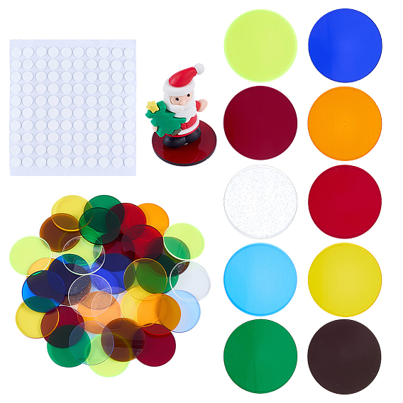 Акриловые листы, с круглым ПВХ двусторонним скотчем, плоско-круглые