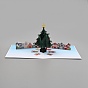 Прямоугольник 3d рождественские елки всплывающая бумажная поздравительная открытка, с конвертом, пригласительный билет на рождество