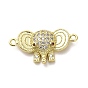 Подвески-слоны из латуни с микропаве из прозрачного кубического циркония, долговечный, без кадмия и без свинца, стойки покрытие