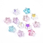Electroplate Glass Beads, with Glitter Powder, Star