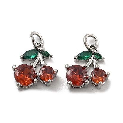 Латунные микро проложить кубического циркония подвески, без кадмия, без никеля и без свинца, черри прелести, с целью перехода в кольце