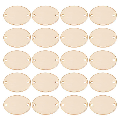 24 шт. латунные подвески для разъемов, овальные связи, без никеля 