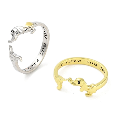 Латунные открытые манжеты для собак для женщин, слово, я люблю тебя вечно