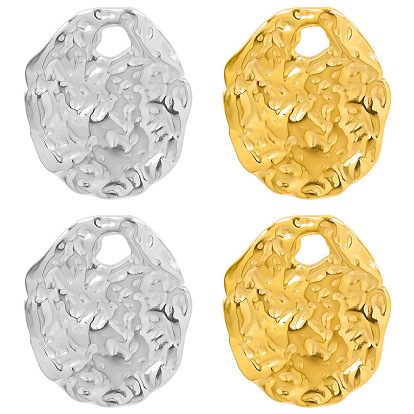 304 подвески из нержавеющей стали, фактурный овальный шарм