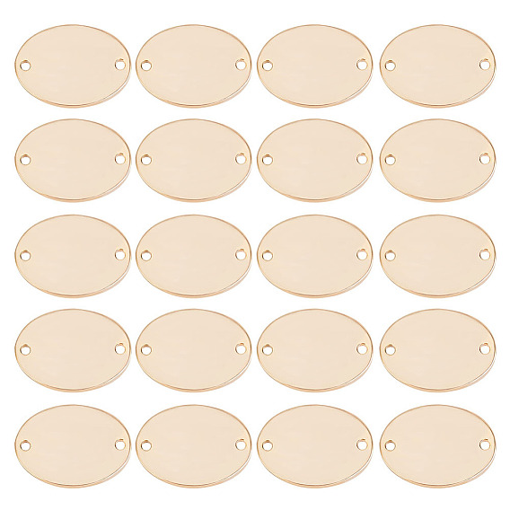 24 шт. латунные подвески для разъемов, овальные связи, без никеля 