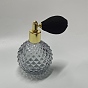Glass Openable Perfume Bottle, Vintage Refillable Perfume Bottle, with Aluminum Findings