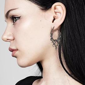 Серьги-кольца в виде щупалец осьминога из сплава для женщин