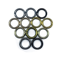 Alloy Spring Gate Rings, Round Rings, for Bag Making