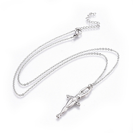 304 подвесные из нержавеющей стали ожерелья, с кабельными цепями, балерина