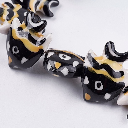 Handmade Porcelain Beads, Fish