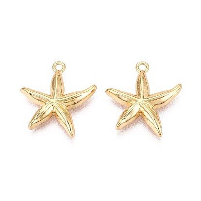 Латунные подвески, морская звезда, без никеля 