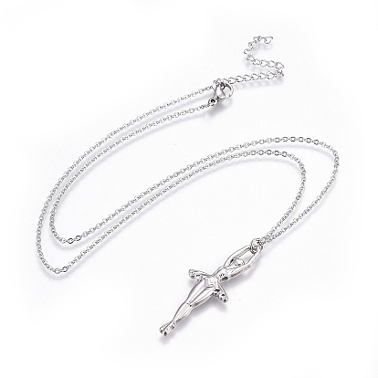 304 подвесные из нержавеющей стали ожерелья, с кабельными цепями, балерина