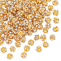 100 шт латунные бусины со стразами, круглые