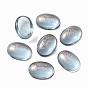 Transparente Harzcabochons, mit Goldpulver, Nachahmung Edelstein, ellipsenförmige