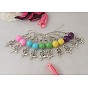 Fashion Flower Dangle Earrings, with Tibetan Style Pendants, Glass Beads and Brass Earring Hooks, 42mm