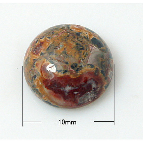 Натуральной кожи леопарда кабошонов, полукруглые / купольные, 10x5 мм