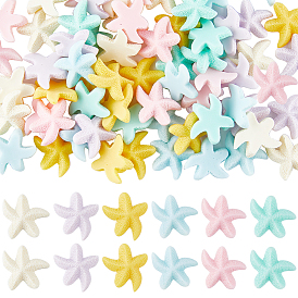 72шт 6 цветные кабошоны из непрозрачной смолы, морская звезда