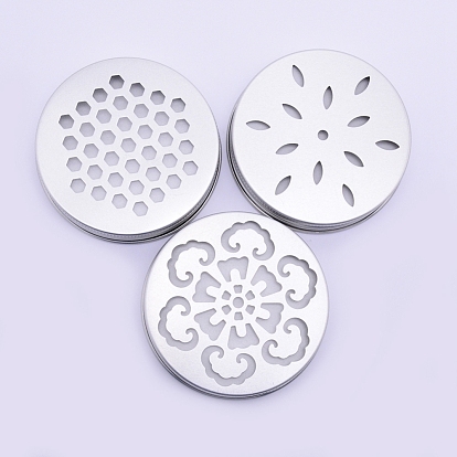 Tapas de velas huecas de aluminio, primeros de la vela, plano y redondo