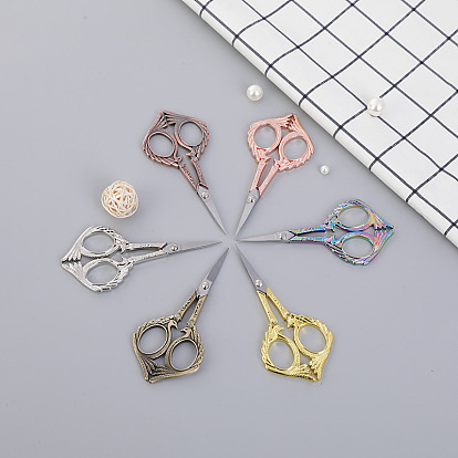 Classical plum blossom scissors, retro handmade small scissors, cross stitch thread scissors, office household stainless steel scissors