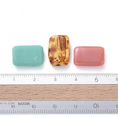 Perles de verre tchèques, rectangle