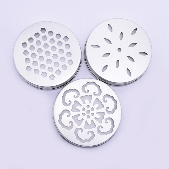 Tapas de velas huecas de aluminio, primeros de la vela, plano y redondo