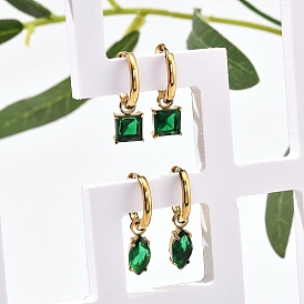 304 серьги-кольца из нержавеющей стали с кристаллами и стразами, ионное покрытие (ip), реальный 14 k позолоченный