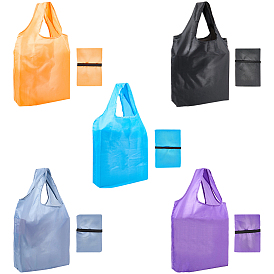 5 шт. 5 цвета многоразовые сумки-шопперы из полиэстера для супермаркетов, прямоугольные