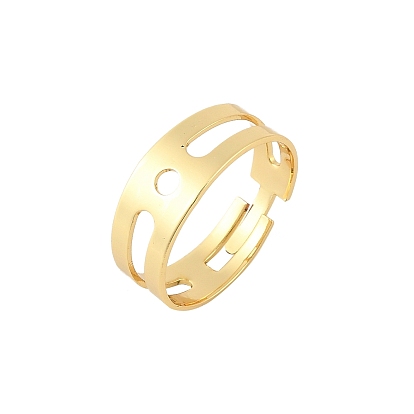 Пустые латунные кольца для пальцев, регулируемые настройки колец для пальцев, долговечный, стойки покрытие, без свинца и без кадмия