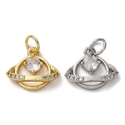 Латунные подвески из прозрачного кубического циркония, прелести планеты, с целью перехода в кольце, стойки покрытие, долговечный, без свинца и без кадмия