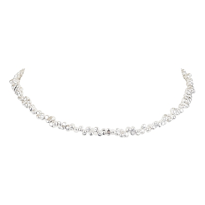 Ожерелья из синтетических немагнитных гематитовых бусин с гальваническим покрытием, с 304 из нержавеющей стали тумблеров застежками