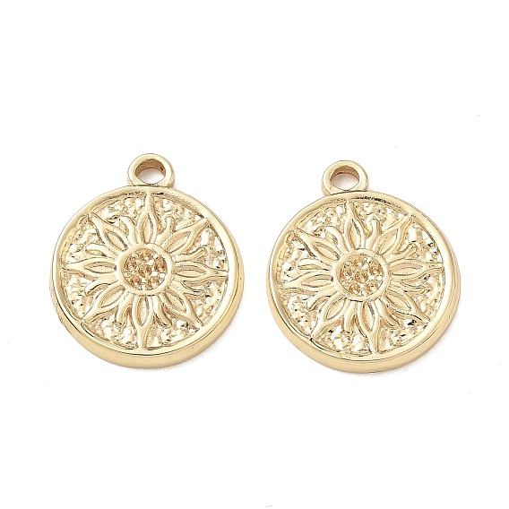 304 ajustes de diamantes de imitación colgantes de acero inoxidable, Charms planos, redondos y de flores, larga duración plateado