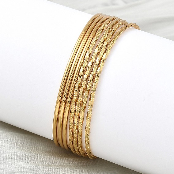 7шт. 304 браслеты из нержавеющей стали для женщин, ионное покрытие (ip)