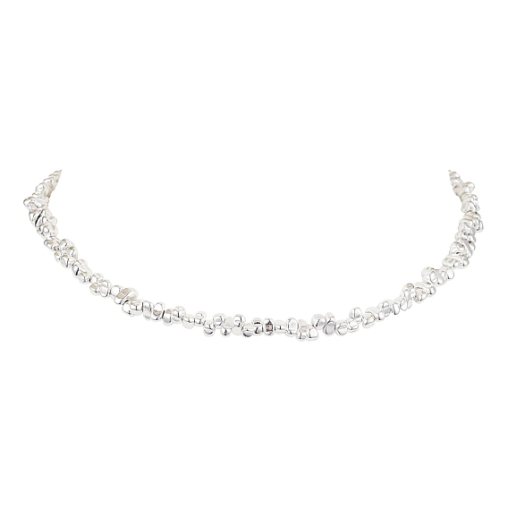 Ожерелья из синтетических немагнитных гематитовых бусин с гальваническим покрытием, с 304 из нержавеющей стали тумблеров застежками