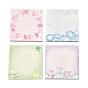 100 Sheets Flower Pattern Pad Sticky Notes, Sticker Tabs, for Office School Reading, Square