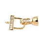 Латунное микропейв, прозрачный кубический цирконий, складные застежки, прямоугольные