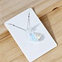 Ocean Handmade Lampwork Whale Pendant 201 Stainless Steel Cable Chain Necklaces, Stainless Steel Color