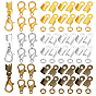 Наборы для самостоятельного изготовления, 180 шт 3 цвета застежки-клешни из цинкового сплава, с 360шт. 3цветными латунными соединительными кольцами и железными складными обжимными концами