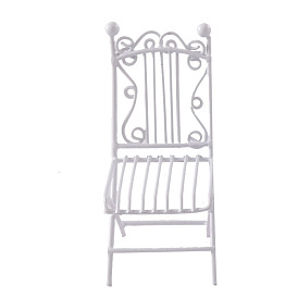 Железные стулья, мини-мебель, миниатюрные украшения сада для кукольного домика