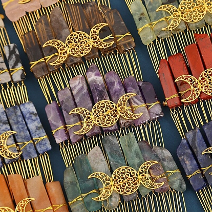 Обручи для волос из натуральных камней, аксессуары для волос для женщин и девочек, луна