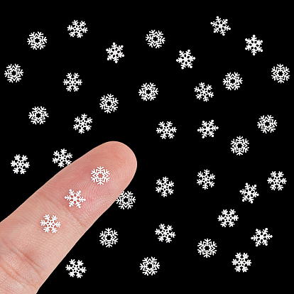 Латунные снежинки-кабошоны в аэрозольной краске, украшения для ногтей