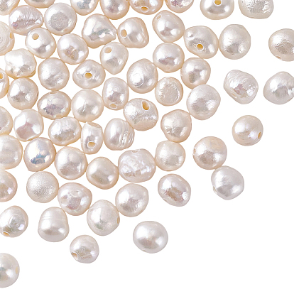 60шт. натуральные пресноводные жемчужные бусины, двух сторон полированной