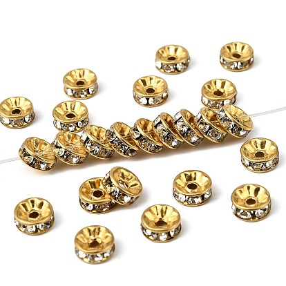 Латунные бусины разделители для поставки стразов, класс А, прямой фланец, без покрытия, без никеля , рондель